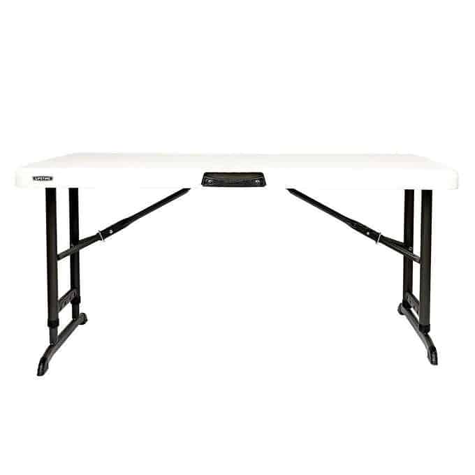Lifetime Commercial Black Folding Table 6 ft.
