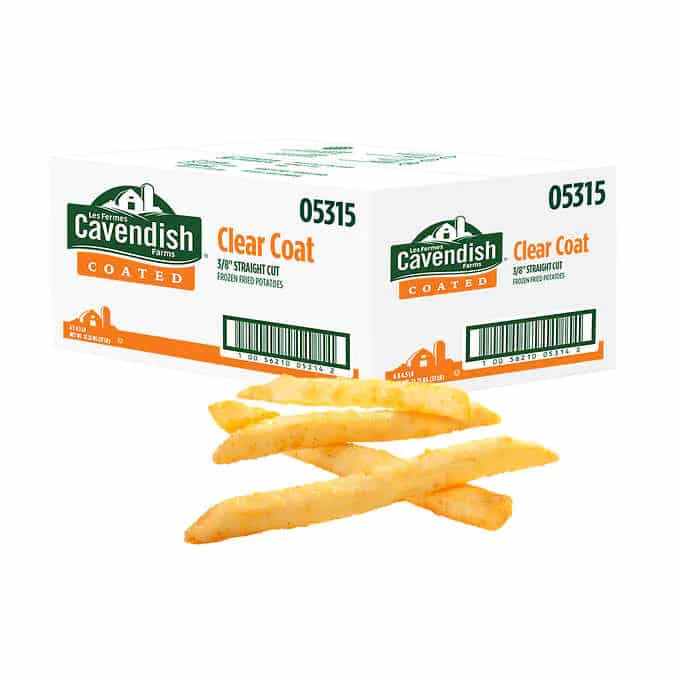 Cavendish Farms Clear Coat 3/8in Straight Cut Fries Frozen French