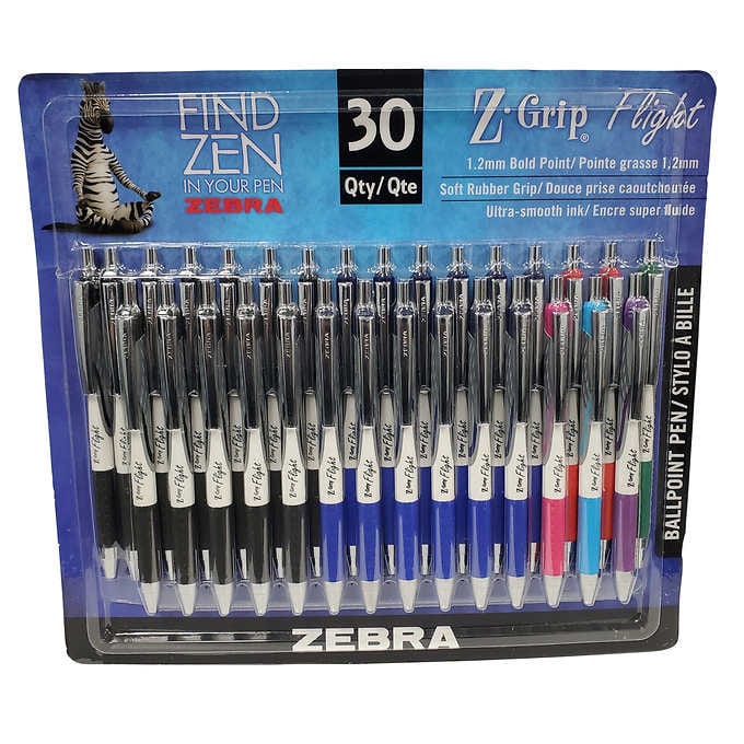 ZGrip Flight Low Viscosity Ballpoint Pen Blister Pens, Pencils
