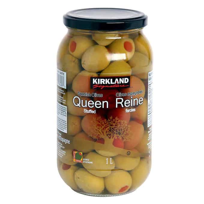Kirkland Signature Stuffed Queen Olives Condiments Pantry FREE Delivery, NO minimum for