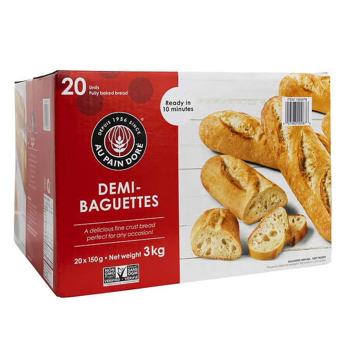 Au pain doré Frozen DemiBaguettes Frozen Croissants, Breads